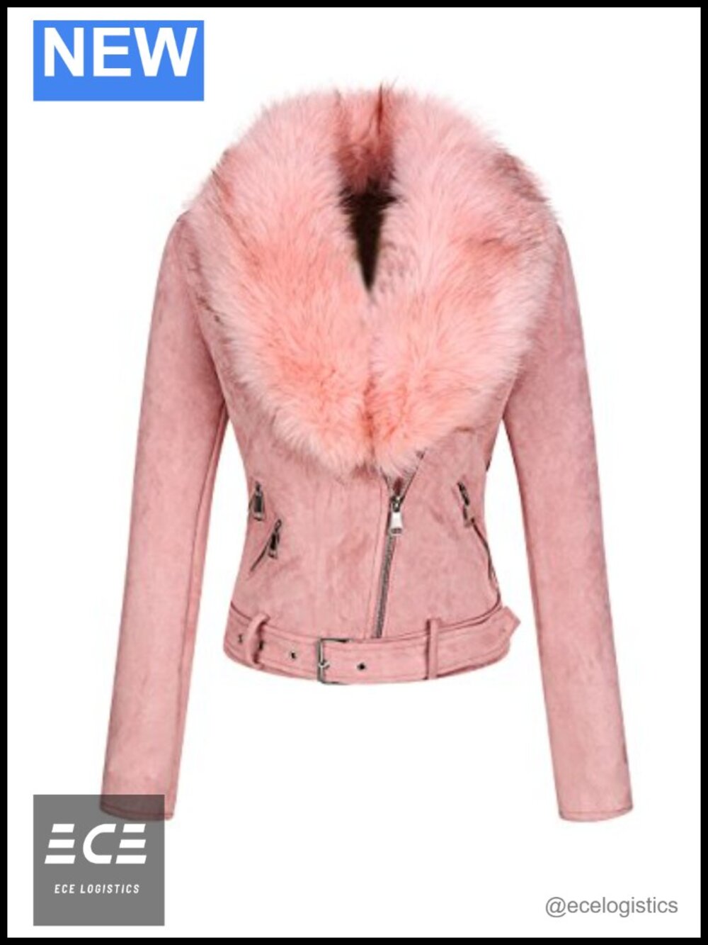 Faux Suede Moto Biker Jacket Sherpa Lined Coat